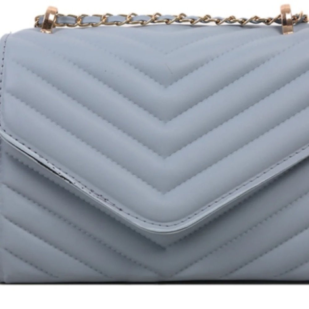 Women’s Crossbody Bag Lightweight Adjustable Chain Strap Quilted Handbag BLUE